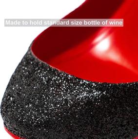 img 1 attached to KitchInnovations High Heel Wine Bottle Holder - Four Stylish Variations in Black Available