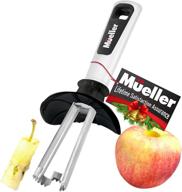 mueller premium apple corer - easy to use and durable core remover for pears, bell peppers, fuji apples, honeycrisp apples, gala apples, and pink lady apples, including cupcakes – surgical stainless steel construction logo