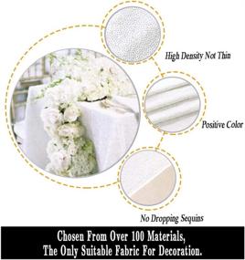 img 2 attached to 🌟 Enhance Your Table Decor with ShinyBeauty White Sequin Tablecloth 48X72