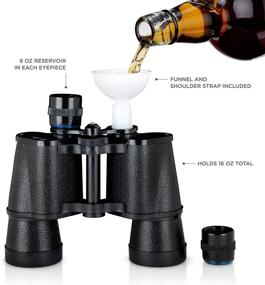 img 3 attached to 🔍 Collins Accessories Binocular Flask, Gameday Hidden Flask, Hidden Alcohol Barware Accessory, Black, 16 oz Capacity