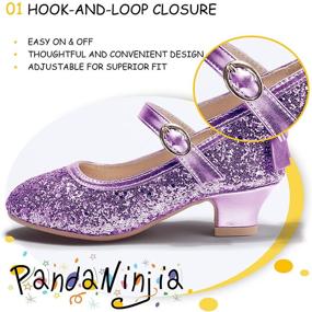 img 2 attached to PANDANINJIA Toddler Little Wedding Princess Girls' flat shoes
