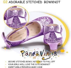 img 1 attached to PANDANINJIA Toddler Little Wedding Princess Girls' flat shoes