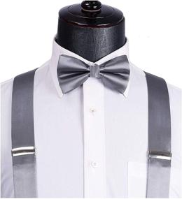 img 2 attached to 👔 HISDERN Adjustable Solid Suspenders Braces