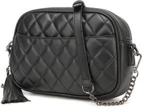 img 4 attached to 👜 Stylish Quilted Crossbody Medium Handbags & Wallets: Lightweight Shoulder Women's Fashion in Crossbody Bags