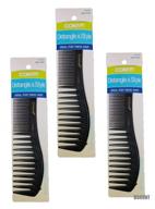 💇 conair styling essentials wide-tooth lift comb 1 ea (pack of 3) - оптимальные инструменты для укладки волос и увеличения объема логотип