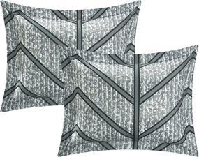 img 1 attached to Chic Home Geometric Reversible Comforter Bedding for Comforters & Sets