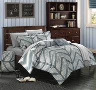 chic home geometric reversible comforter bedding for comforters & sets logo