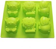 🦒 premium x-haibei jungle zoo animals silicone soap mold for chocolate cake, gelatin, and ice cream making - high quality, 3.5oz per cell logo
