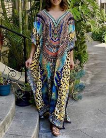 img 2 attached to 👗 Bsubseach Leopard Bathing Loungewear Dresses: Stylish Women's Clothing and Swimsuits with Cover Ups