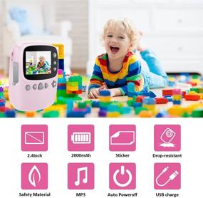 img 2 attached to 📸 Fun and Portable Instant Print Camera for Kids - High-Quality Video and Creative Printing - Perfect Gifts for Boys and Girls (Ages 3-12)