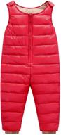 🍒 happy cherry boys' toddler classic snow bib ski snowsuit: easy diaper changes with invisible zipper leg openings (6 months-3 years) logo