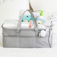 👶 convenient gray baby diaper caddy organizer for nursery & car by kids n' such logo