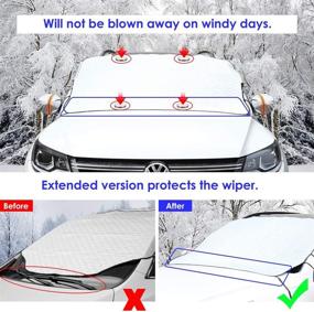 img 2 attached to ❄️ GAMURRY Car Windshield Snow Ice Cover: 4-Layer Protection with Magnetic Edges - Anti-Snow, Anti-Ice, Anti-Fog Thickened Snow Cover for Most Cars
