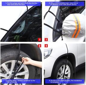 img 1 attached to ❄️ GAMURRY Car Windshield Snow Ice Cover: 4-Layer Protection with Magnetic Edges - Anti-Snow, Anti-Ice, Anti-Fog Thickened Snow Cover for Most Cars