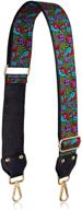 🎸 allzedream adjustable guitar style purse strap replacement: fashionable crossbody bags with jacquard weave embroidered design logo