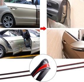 img 1 attached to 🚗 25 Ft Rubber Car Door Edge Guards Trim - Protects Cars, Boats, and Metal Edges - Door Edge Guard Strip for Enhanced Vehicle Protection
