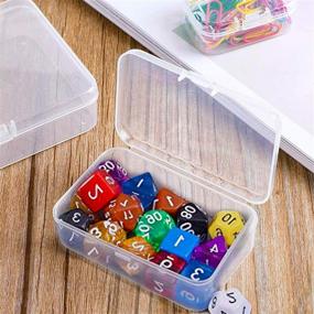 img 3 attached to 📦 24 Piece Assorted Sizes Clear Rectangular Plastic Bead Storage Containers with Hinged Lids - Empty Mini Storage Box Organizer for Beads, Crafts, Small Items