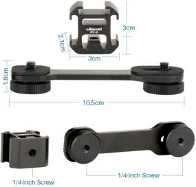 img 2 attached to 🎥 Ulanzi PT-3 Тройная холодная обувь для микрофона для стабилизатора джимбалей с удлинительным бруском 1/4 дюйма - крепление для видео-света/микрофона совместимое с DJI OM 4, OSMO Mobile 3, Zhiyun Smooth Q 4, стабилизатором Feiyu Gimbal.
