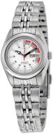 seiko 5 automatic ladies watch syma41 ⌚ - elegant white dial and stainless steel design logo