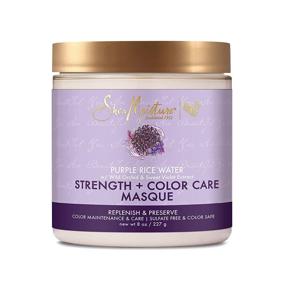 img 4 attached to 💜 SheaMoisture Purple Rice Water Strength and Color Care Masque: Replenish, Preserve, and Repair Damaged Hair (8 oz)