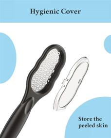 img 1 attached to 🔧 Professional Stainless Steel Foot File Kit - Callus Remover and Scrubber for Dry Cracked Feet, Colossal Metal Rasp Tool for Hard Skin Care, Black