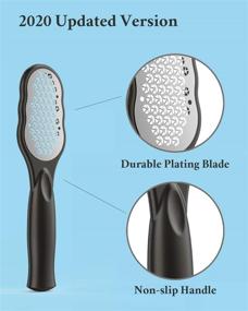 img 2 attached to 🔧 Professional Stainless Steel Foot File Kit - Callus Remover and Scrubber for Dry Cracked Feet, Colossal Metal Rasp Tool for Hard Skin Care, Black