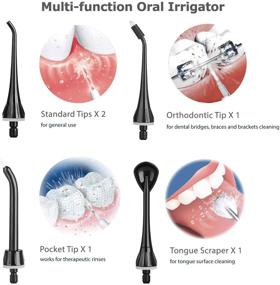 img 1 attached to 🚿 Cordless Water Flosser by Mornwell: 3 Modes Dental Oral Irrigator with 5 Jet Tips – Rechargeable, Waterproof, Ideal for Travel, Braces & Bridges Care