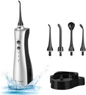 🚿 cordless water flosser by mornwell: 3 modes dental oral irrigator with 5 jet tips – rechargeable, waterproof, ideal for travel, braces & bridges care logo