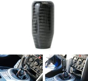 img 4 attached to iJDMTOY Glossy Black Real Carbon Fiber Shift Knob – Compatible 🔘 With Most Car Models: 6-Speed, 5-Speed, 4-Speed Manual or Automatic, and More