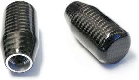 img 2 attached to iJDMTOY Glossy Black Real Carbon Fiber Shift Knob – Compatible 🔘 With Most Car Models: 6-Speed, 5-Speed, 4-Speed Manual or Automatic, and More