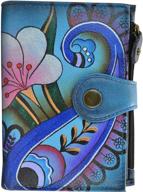 🎨 anuschka painted ladies wallet for women - handbags & wallets combo logo