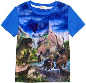 img 4 attached to Little Hand T Shirts Jurassic Tyrannosaurus