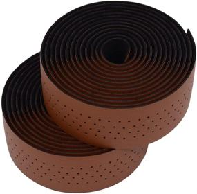 img 3 attached to KINGOU Luxury PU Leather Handlebar Tape for Fixed Gear/Road Bike - With Reflective Plug