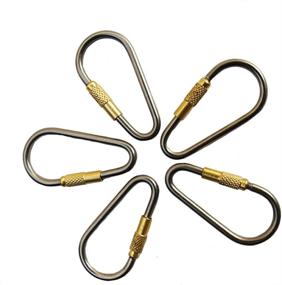 img 4 attached to 🔒 EKLOEN 5pcs MINI Titanium Locking Carabiner: Your Versatile D-ring for Ultimate Outdoor and Indoor Use