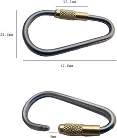 img 3 attached to 🔒 EKLOEN 5pcs MINI Titanium Locking Carabiner: Your Versatile D-ring for Ultimate Outdoor and Indoor Use