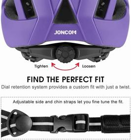 img 1 attached to 🚲 JONCOM Adult Bike Helmet with Rechargeable Light - Ideal for Men and Women Cyclists, Commuters, and Urban Scooter Enthusiasts