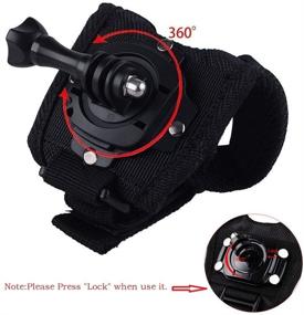 img 1 attached to 📸 VVHOOY 360 Degree Rotation Wrist Strap Mount: Perfect Action Camera Hand Strap for GoPro Hero 9 8 7 6 5/AKASO EK7000 Brave 4/Brave 7 LE/Dragon Touch/Crosstour and More!