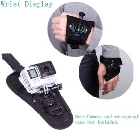 img 3 attached to 📸 VVHOOY 360 Degree Rotation Wrist Strap Mount: Perfect Action Camera Hand Strap for GoPro Hero 9 8 7 6 5/AKASO EK7000 Brave 4/Brave 7 LE/Dragon Touch/Crosstour and More!