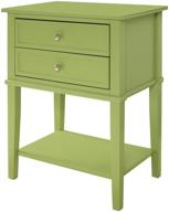 🌿 stylish ameriwood home franklin end table in vibrant green - perfect addition to any room logo