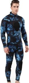 img 2 attached to 🤿 MYLEDI Unisex 3mm Scuba Diving Wetsuit - One Piece Camo Full Body Suit for Men, Ideal for Spearfishing