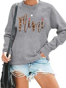 img 4 attached to EGELEXY Leopard Sweatshirt Letter Grandma Outdoor Recreation in Climbing