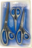 🔪 ultimate titanium scissors: 3-in-1 pack for precision cutting in sewing, office, art & crafts - unbreakable and sharp blades - perfect gift set logo