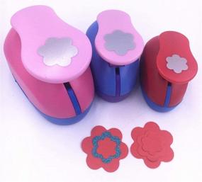 img 3 attached to 🌸 TECH-P Creative Life Set of 3 Flower Shape Craft Punches (5/8", 1", 1.5"), Scrapbook Paper Cutter, Eva Foam Hole Punch Tool for Arts, Crafts, Cards, Holiday Party Hanging Garlands, Flower Decorations