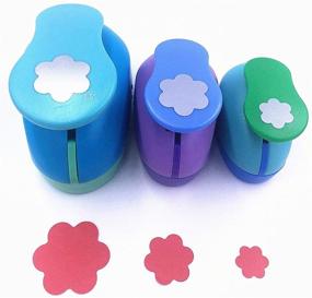 img 1 attached to 🌸 TECH-P Creative Life Set of 3 Flower Shape Craft Punches (5/8", 1", 1.5"), Scrapbook Paper Cutter, Eva Foam Hole Punch Tool for Arts, Crafts, Cards, Holiday Party Hanging Garlands, Flower Decorations