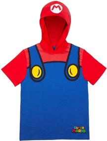 img 3 attached to 👕 Boys Super Mario & Luigi Lightweight Costume Short Sleeve Hoodie T-Shirt & Shorts Set featuring Nintendo Characters