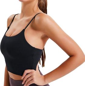 img 1 attached to 🏋️ UOTJCNR Women's Longline Yoga Tank Top: Stylish Padded Sports Bra for Active Fitness and Running