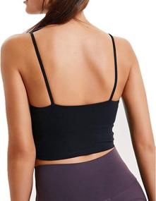 img 2 attached to 🏋️ UOTJCNR Women's Longline Yoga Tank Top: Stylish Padded Sports Bra for Active Fitness and Running