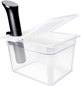 img 1 attached to 🍲 Everie Sous Vide Container 12 Quarts - Universal Collapsible Hinged Lid - Compatible with Anova Models, Joule, Wancle, Instant Pot & More - EVC-TY-PP