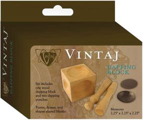 img 1 attached to 🛠️ Versatile Vintaj Tools Dapping Block Wood with 2 Punches - Superior Metalworking Essential