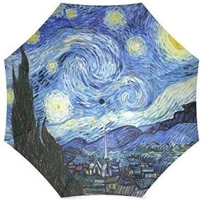 img 4 attached to 🎨 Artistic Expression in Rain: Vincent Van Gogh Painting Umbrella